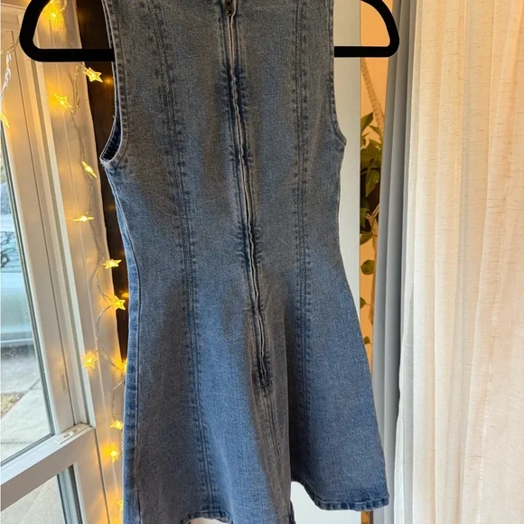 Abercrombie & Fitch Light Blue Women's Denim Dress - Picture 4 of 5